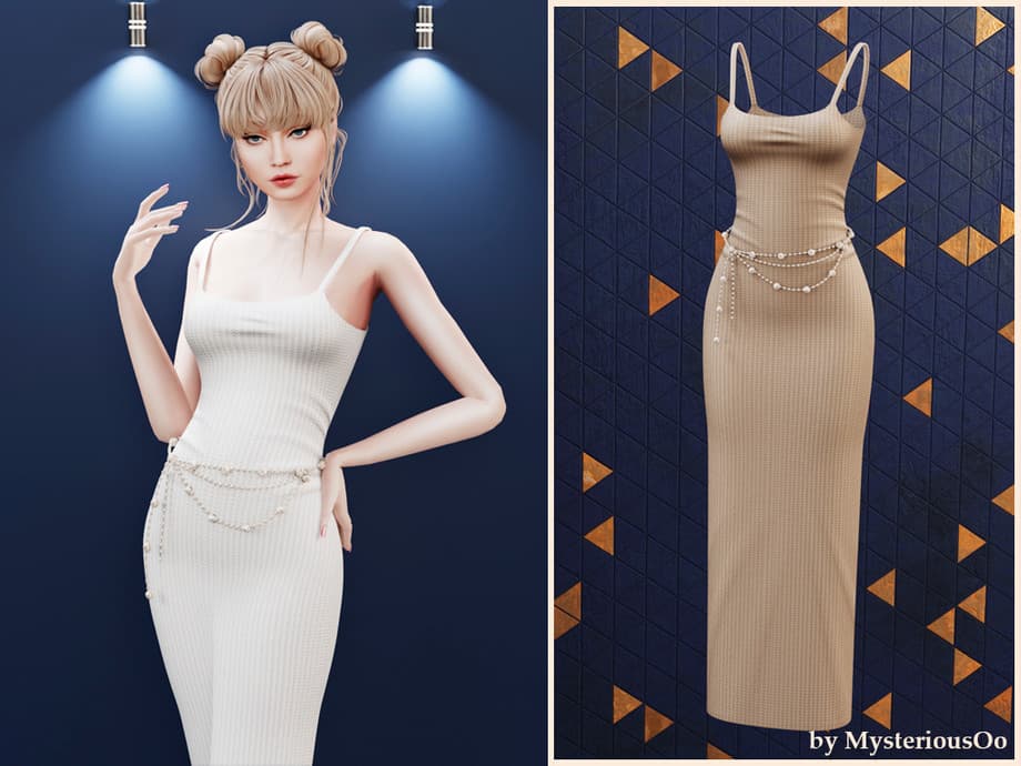 Скриншот мода Платье Chain accent knit maxi dress